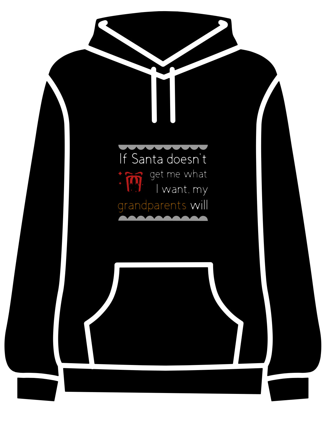 Who needs santa? Ive got grandparents! youth hoodie