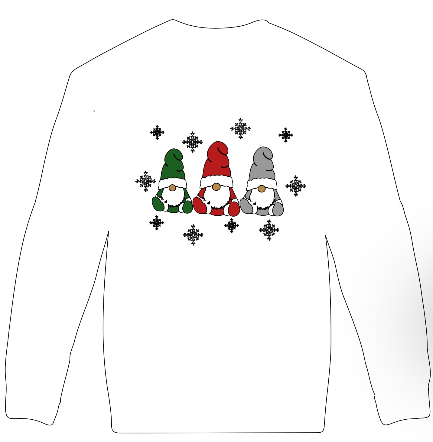 Holiday gnomes adult long sleeve