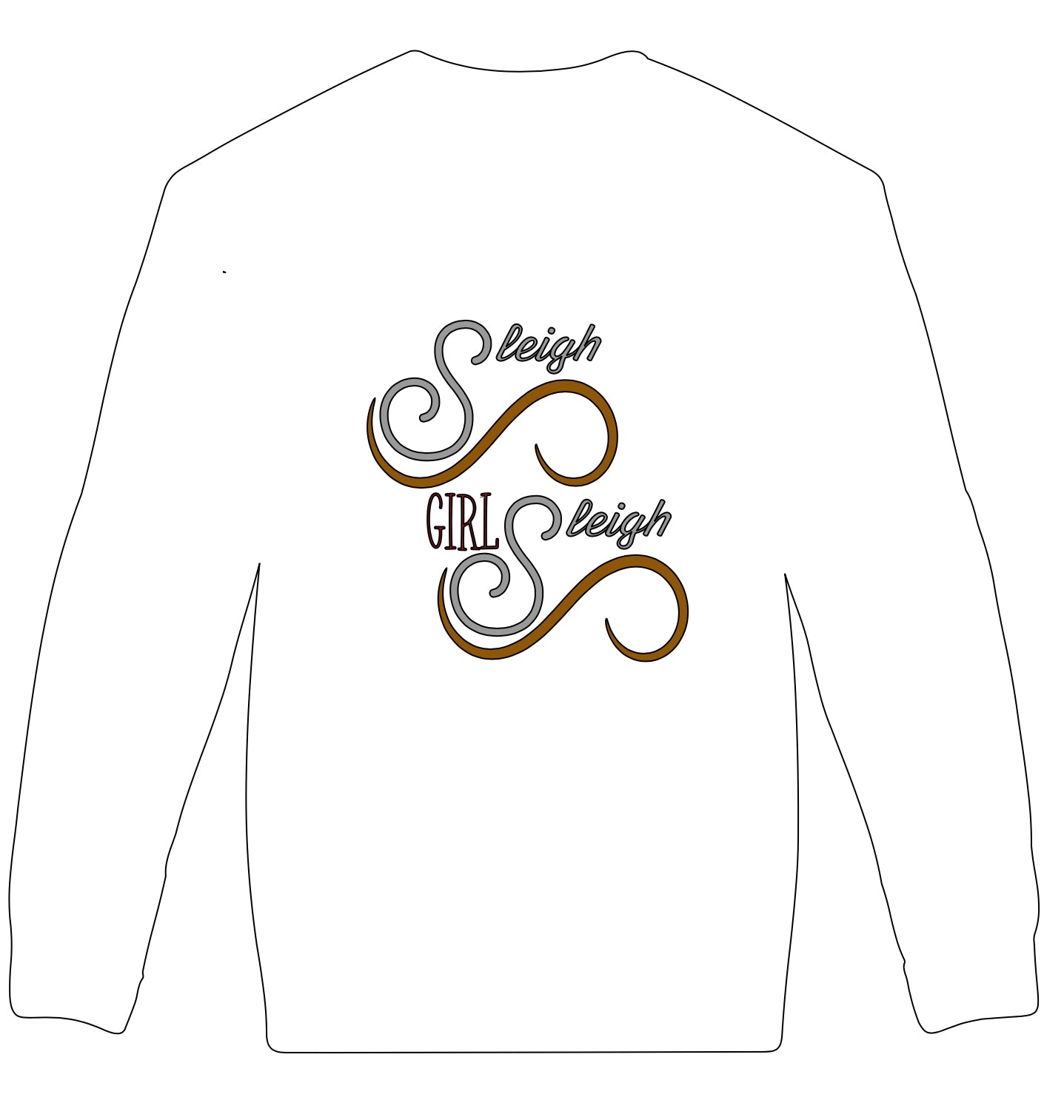Slay girl sleigh adult crew neck