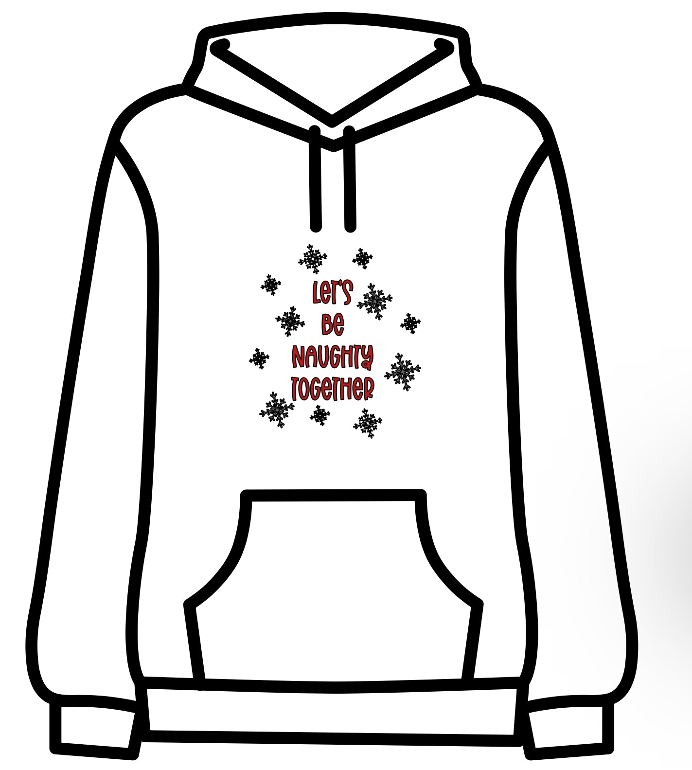 Let’s be naughty together adult hoodie