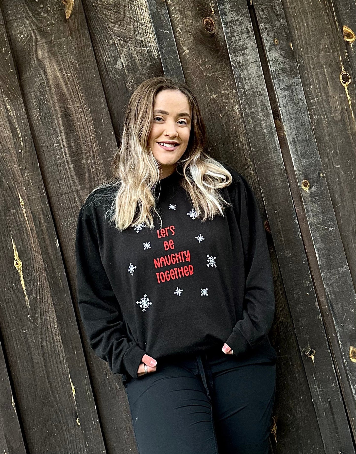 Let’s be naughty together adult crew neck