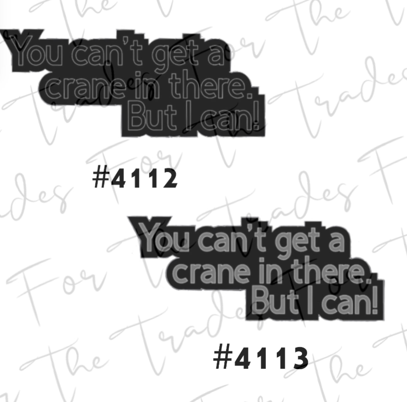 You can’t get a crane in there, but i can sticker