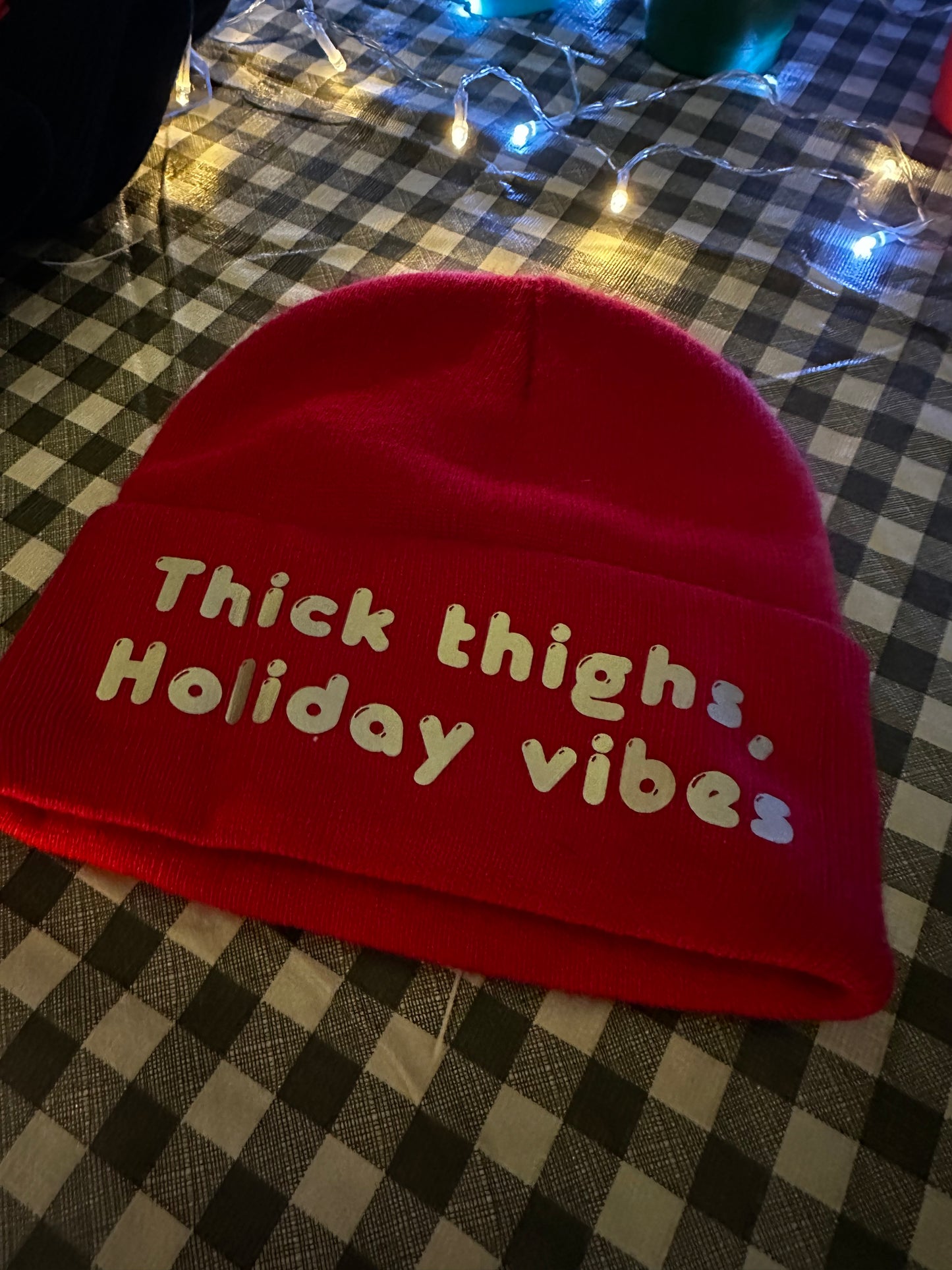 Thick thighs holiday vibes toque