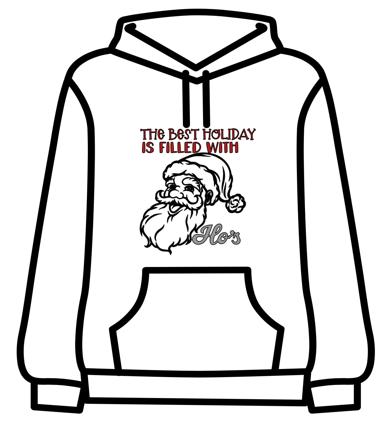 Ho Ho holiday adult hoodie
