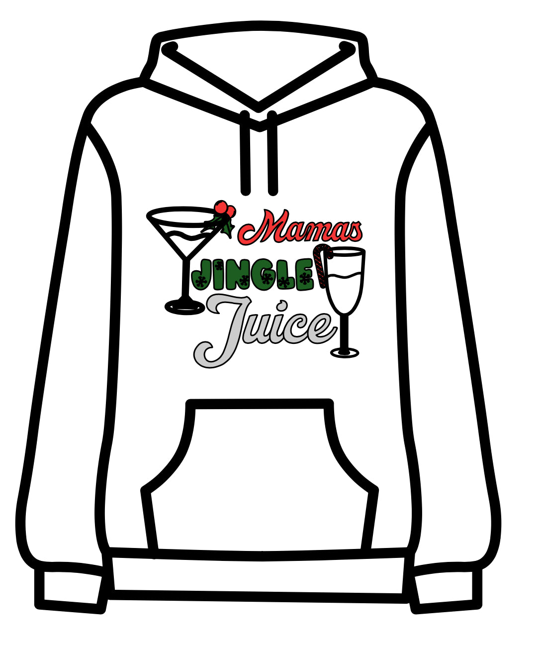 A little jingle for mamas juice adult hoodie