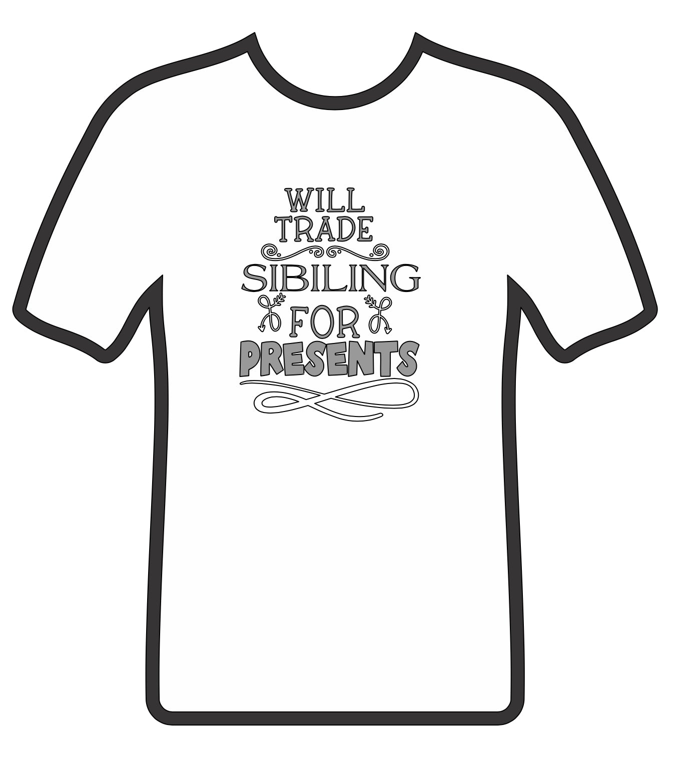 Tradsies? Sibling = presents youth short sleeve shirt