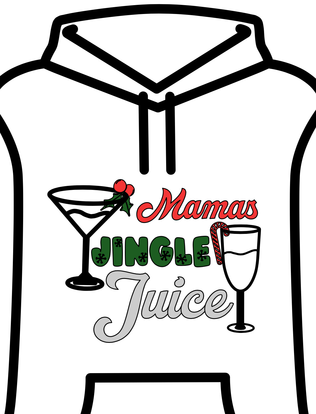 A little jingle for mamas juice adult hoodie