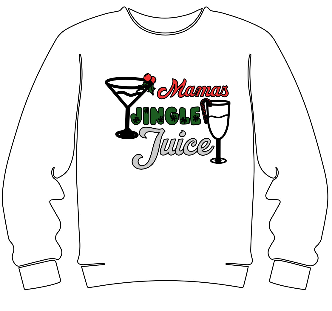 A little jingle for mamas juice adult crew neck
