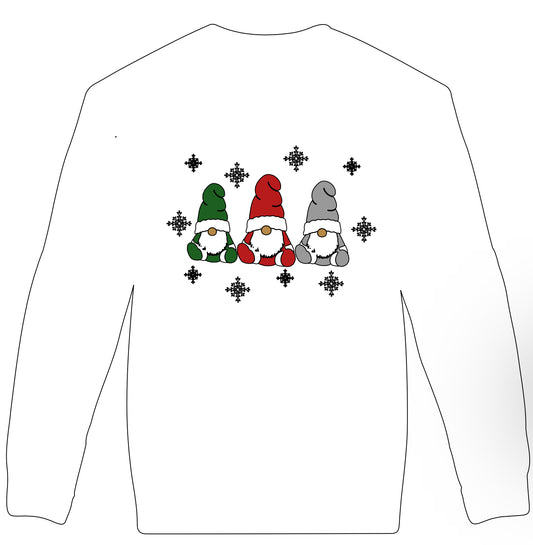 Holiday gnomes adult long sleeve