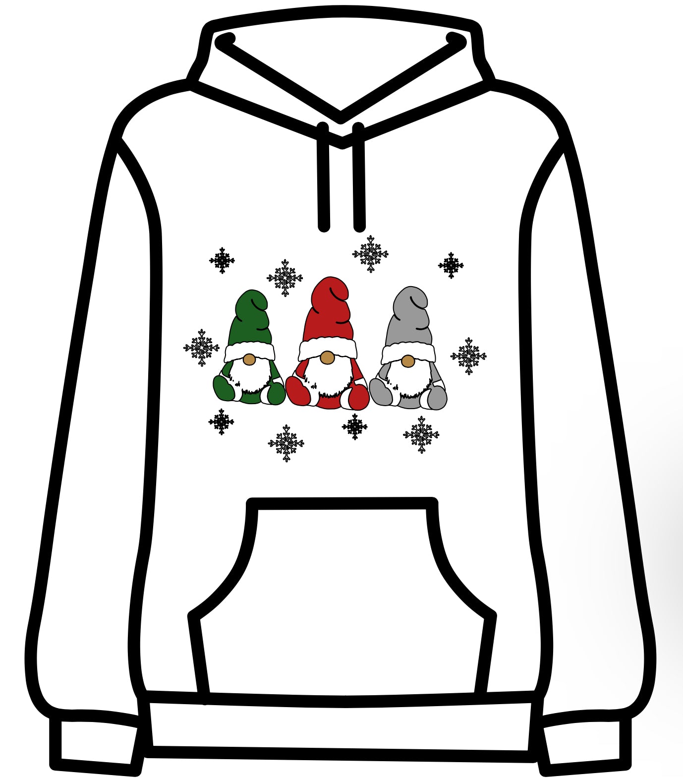 Holiday gnomes adult hoodie