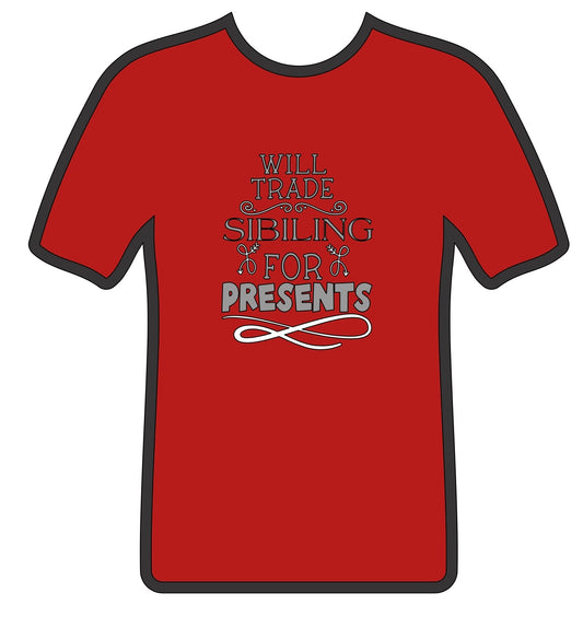 Tradsies? Sibling = presents  youth  short sleeve shirt