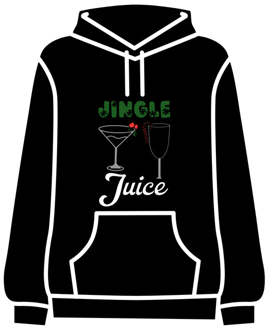 A glass of holiday spirit adult hoodie