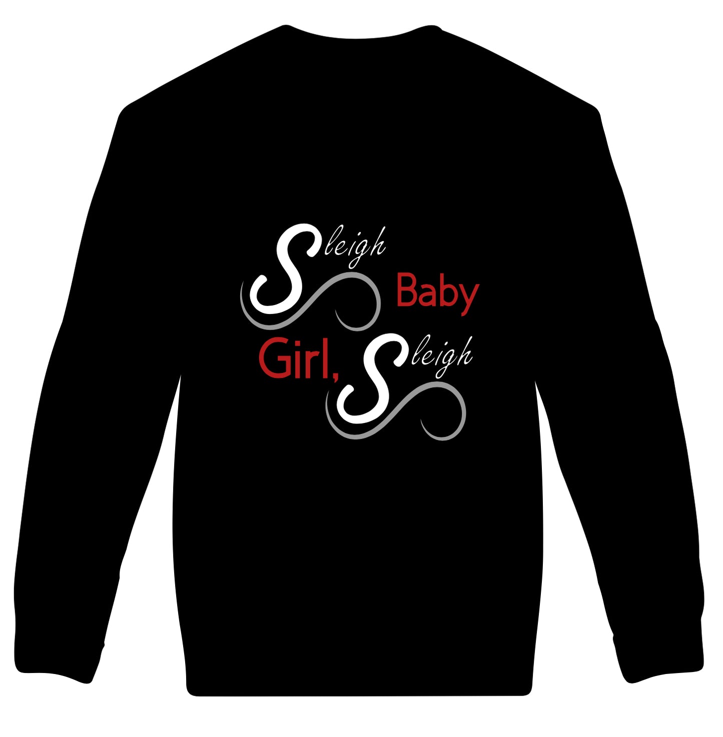 Slay baby girl, sleigh youth crew neck