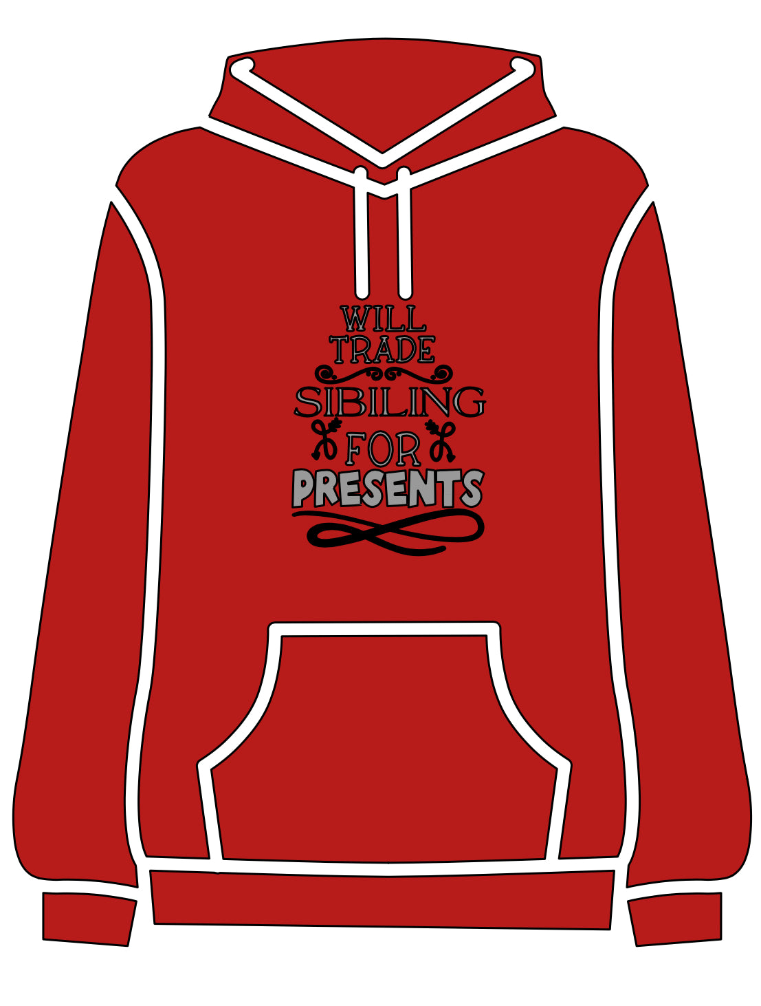 Tradsies? Siblings = presents youth hoodie
