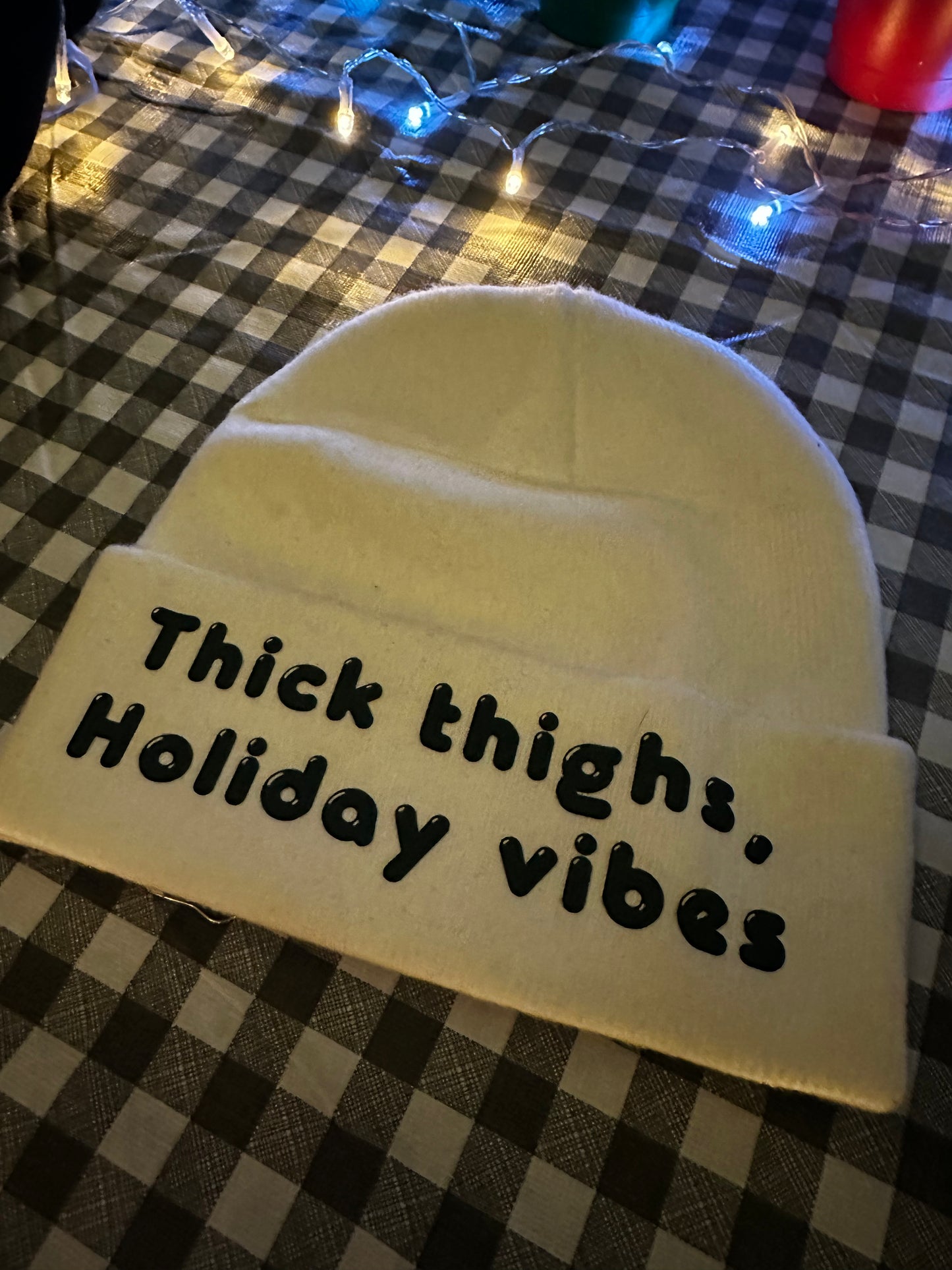 Thick thighs holiday vibes toque