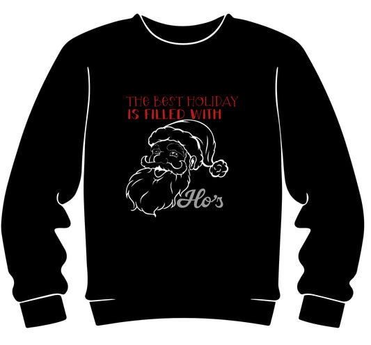 Ho Ho Ho Holidays adult crew neck