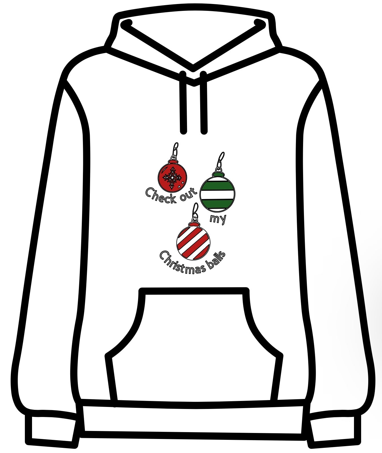 Check out my Christmas balls adult hoodie