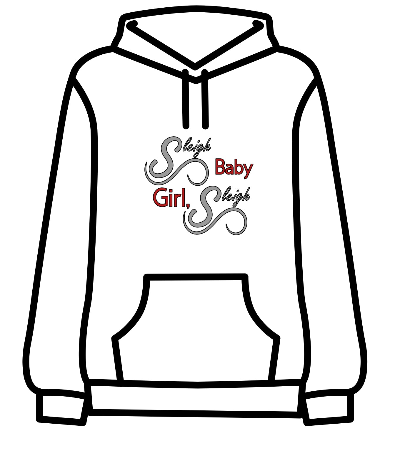 Slay baby girl, sleigh youth hoodie