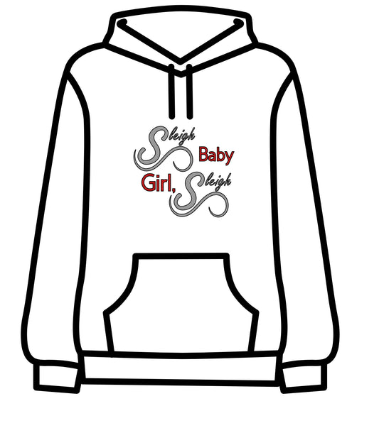 Slay baby girl, sleigh youth hoodie
