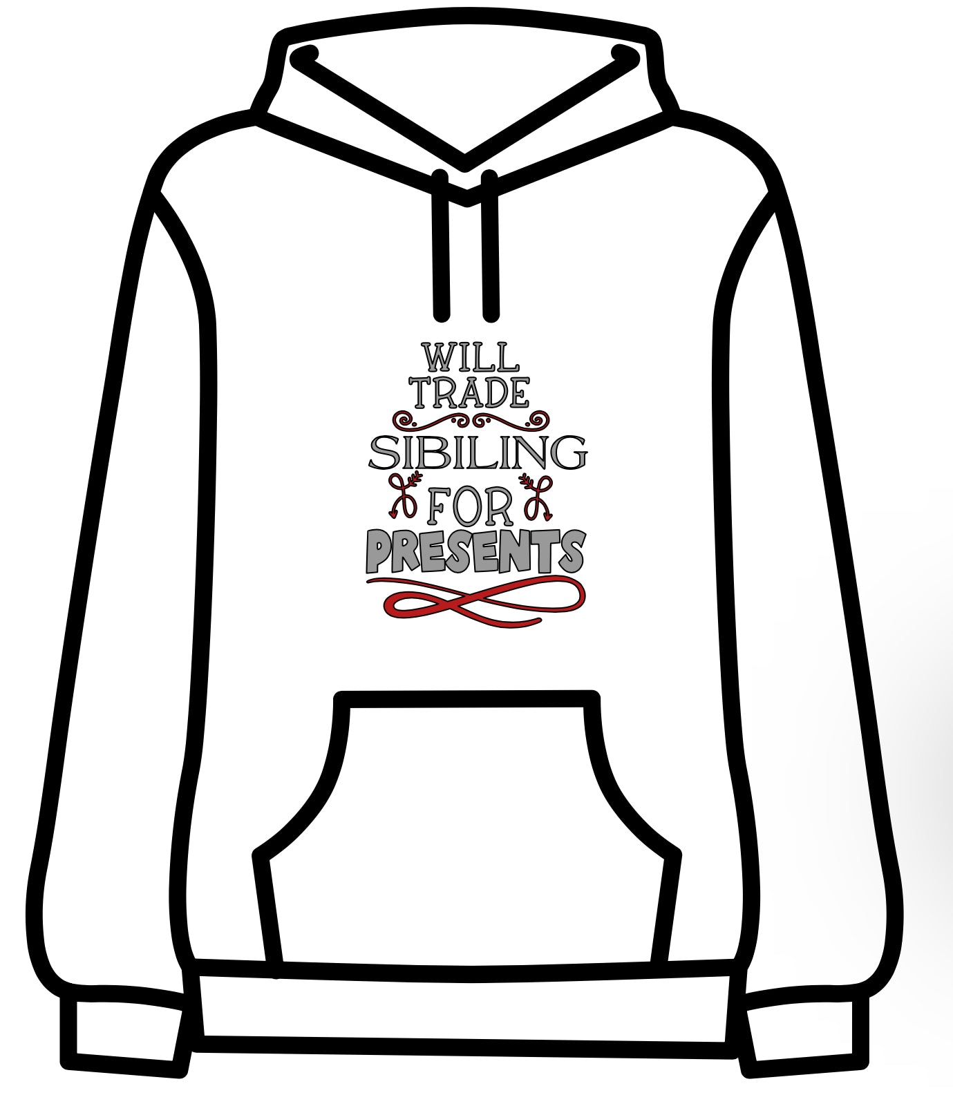 Tradsies? Siblings = presents youth hoodie