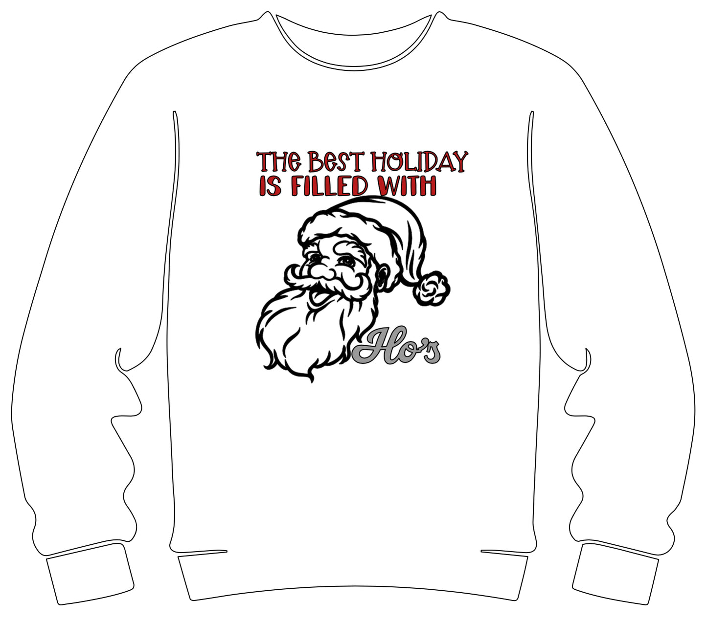Ho Ho Ho Holidays adult crew neck