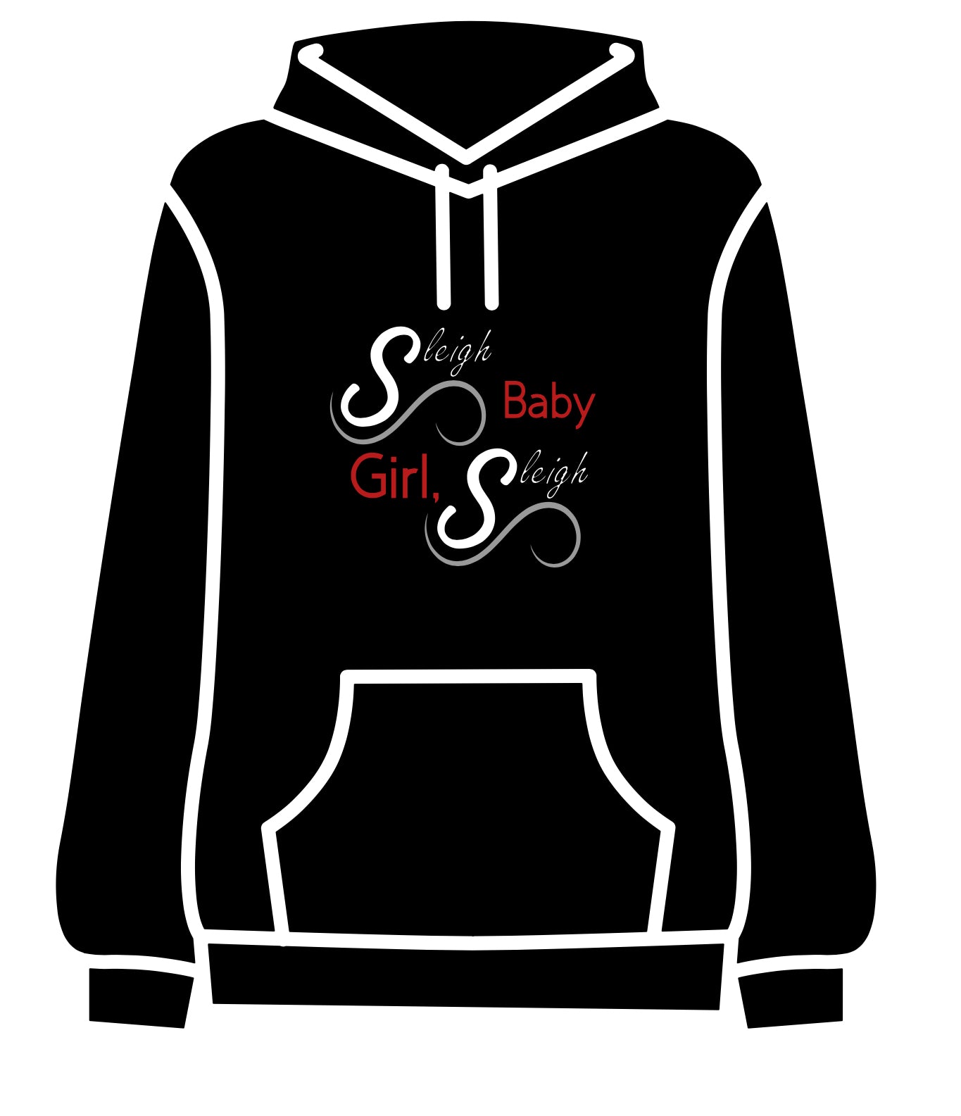 Slay baby girl, sleigh youth hoodie