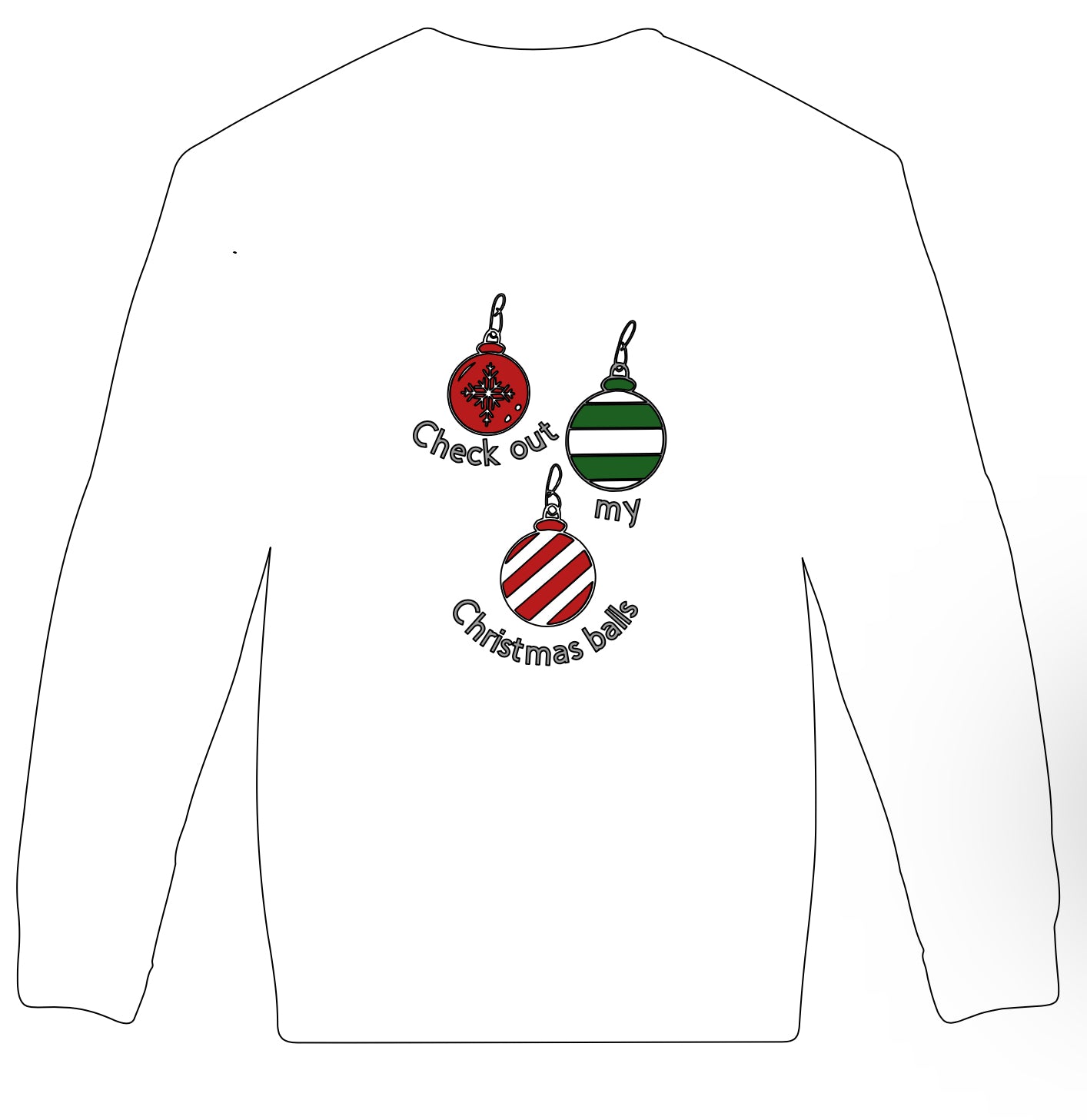 Check out my Christmas balls adult long sleeve