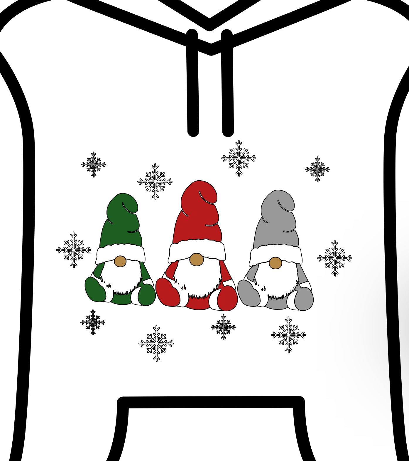 Holiday gnomes adult hoodie