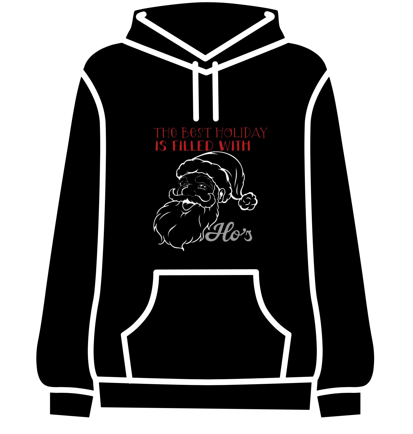 Ho Ho holiday adult hoodie