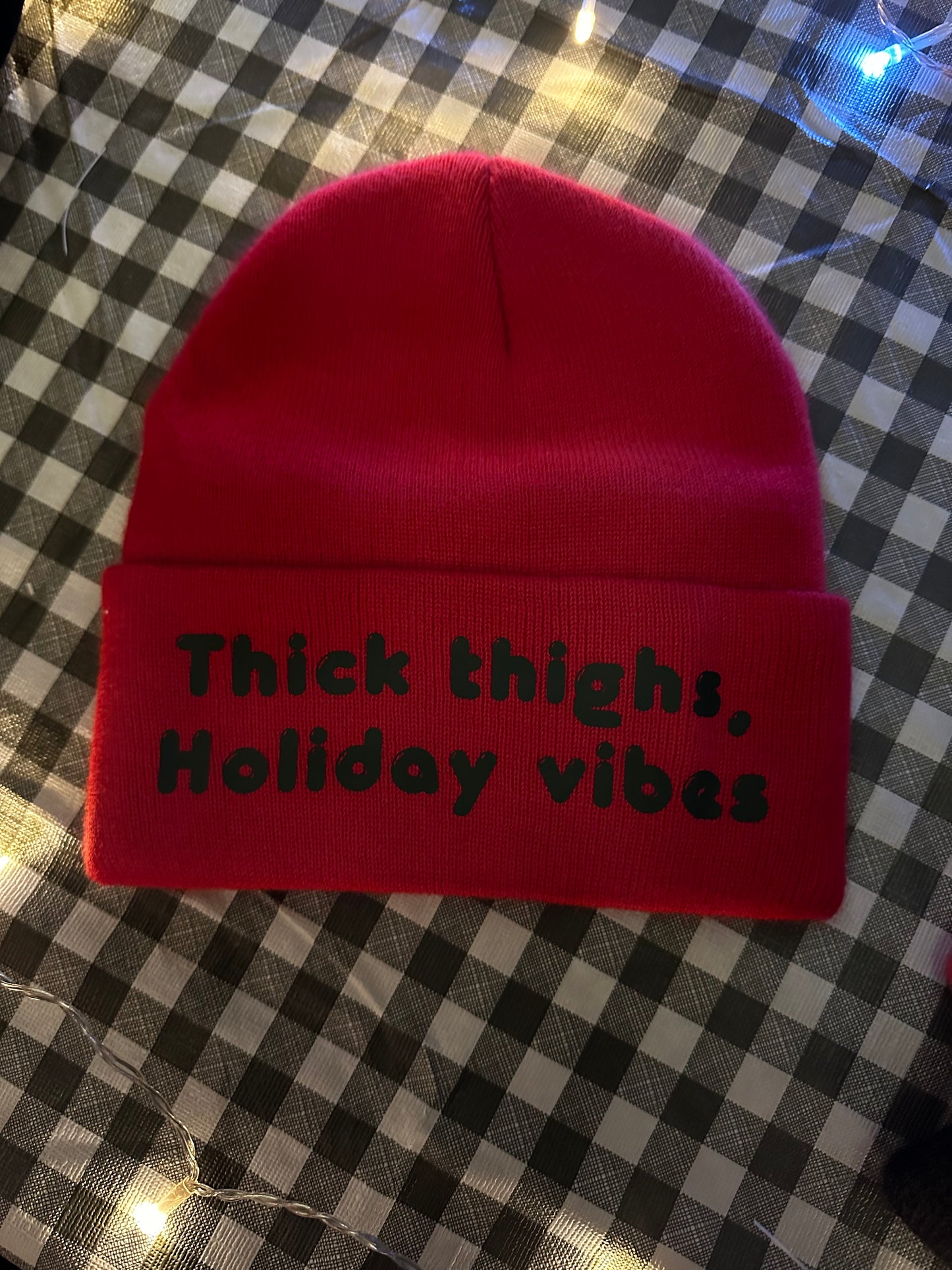 Thick thighs holiday vibes toque