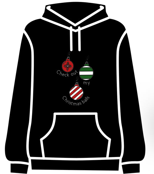 Check out my Christmas balls adult hoodie