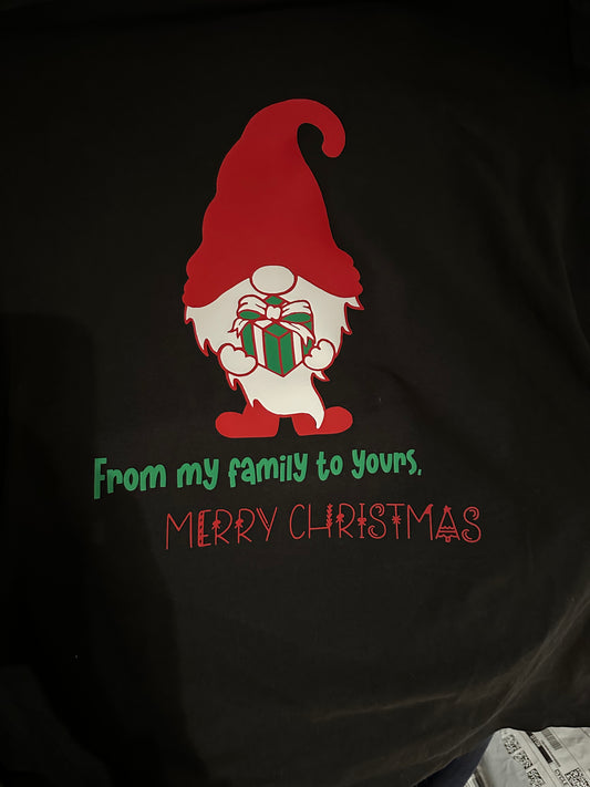 Naughty gnome present adult long sleeve